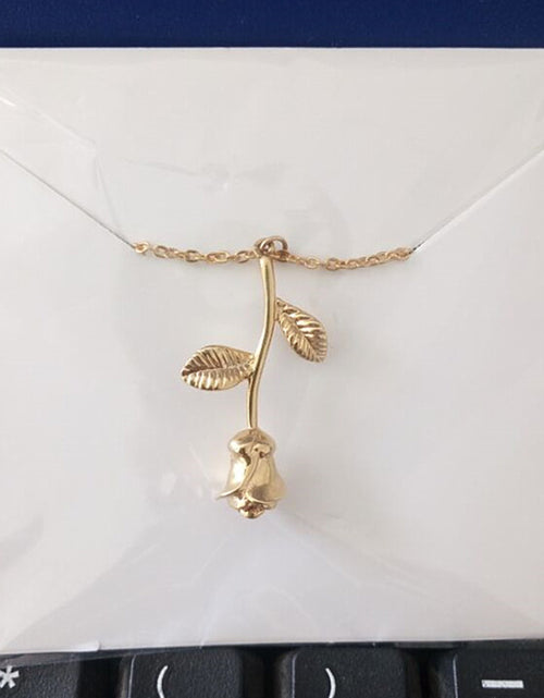 Load image into Gallery viewer, Stainless Steel Chain Gold Rose Flower Charm
