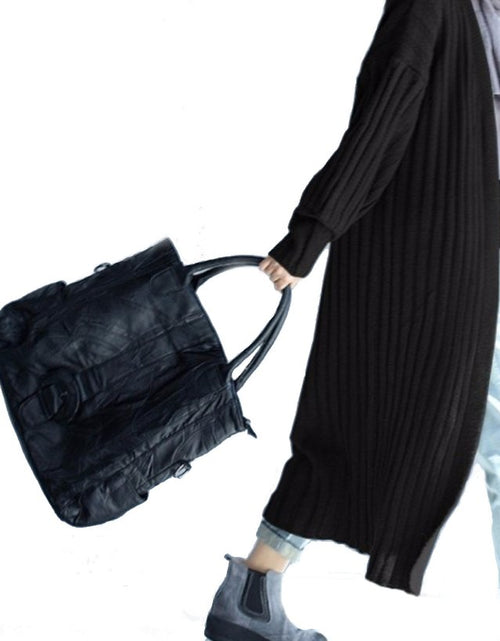 Load image into Gallery viewer, Womens Long Casual Street Style Cardigan in Black Clearance

