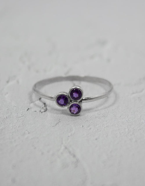 Load image into Gallery viewer, Amethyst Cluster Sterling Silver Ring
